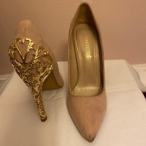 Pink gold gilded heels